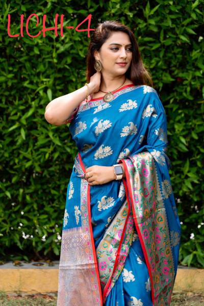 Lichi Vol 4 By Maithali Silk Weaving Saree Collection